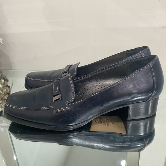 Roberto Capucci Flex Comfort Leather Loafers in Dark Charcoal/ Black size 7.5 - Picture 6 of 11